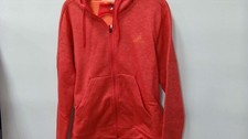 Adidas Climawarm Hooded Sweatshirt Women's Size Large Red Full-Zip