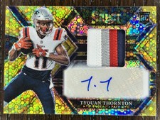 Tyquan Thornton 2022 Select GOLD Disco Prizm Rookie Patch Auto! 7/10!