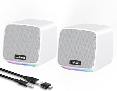 Computer Speakers for Desktop PC, USB Powered 3.5Mm Aux Speaker for PC, Laptop,