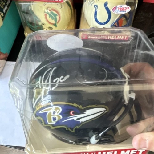 Baltimore Ravens Ed Reed Autographed NFL Mini Helmet Original