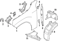 Genuine BMW Fender Splash Shield 51-71-9-881-281