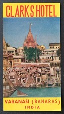 Altes Etikett HOTEL CLARKS Vanarasi Banaras Indien India luggage label 3