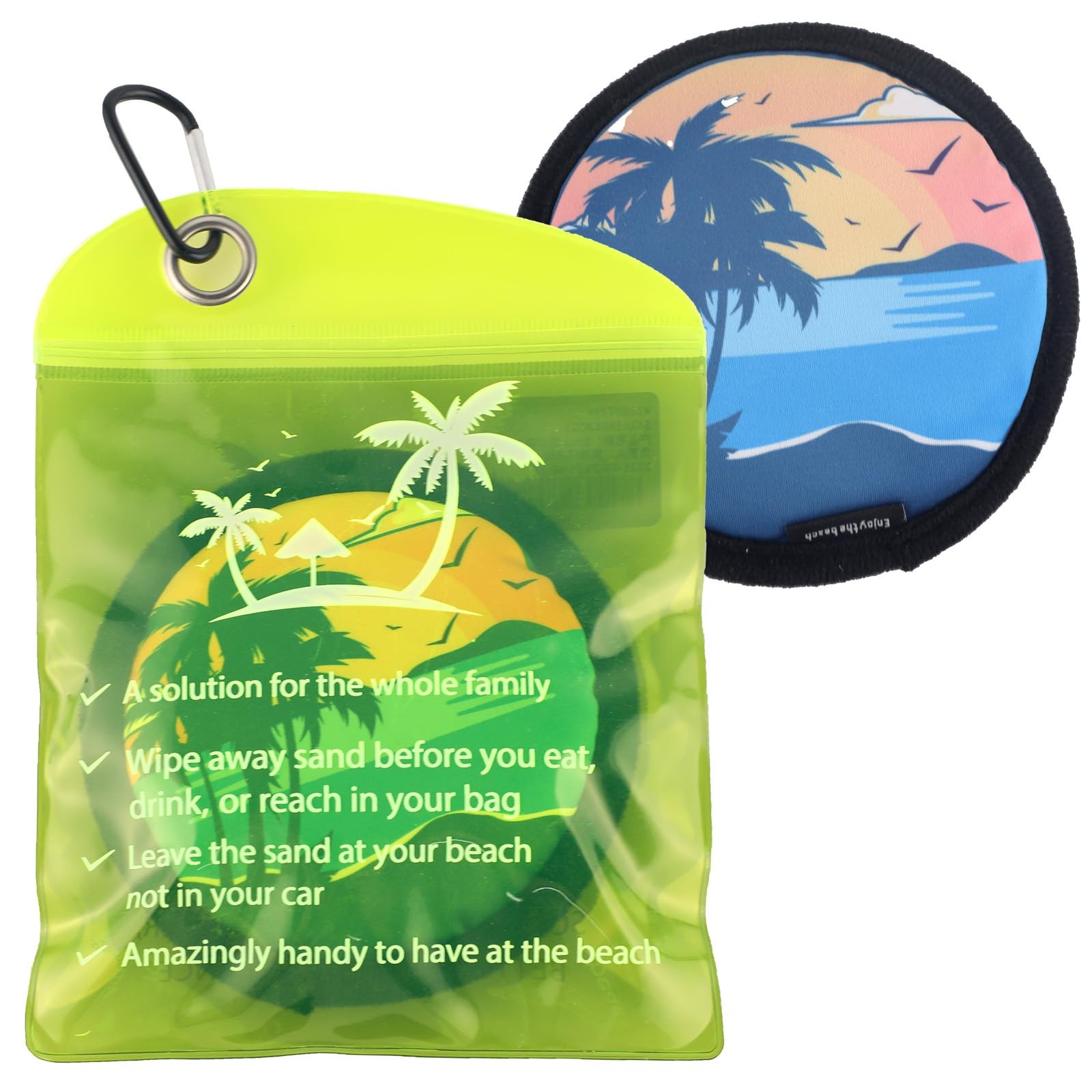 Déssableur de plage pour croisière en famille - Kit éponge sable pour pieds