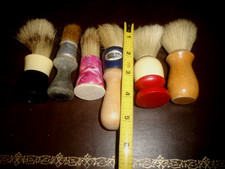 6 Antique The Barber Shop Brush NICE Classic Retro Wooden Handle Vanity Shaving
