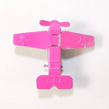 1930s Pre-War Japan Vintage Tin Penny Toy Pink Airplane