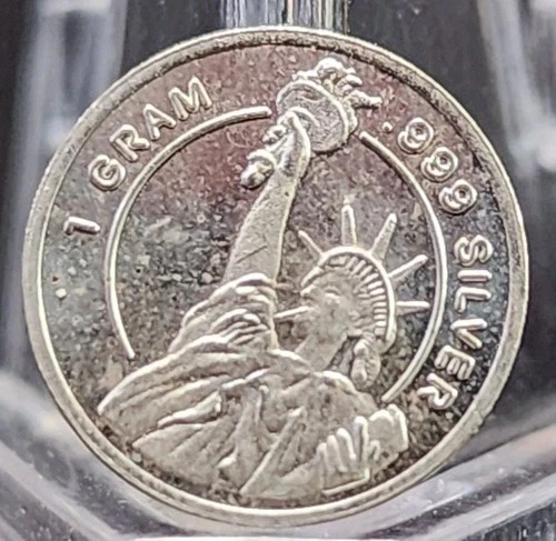 1 Gram .999 Fine Silver Art Bar. Statue Liberty. Fun Way To Dip Into Investing.