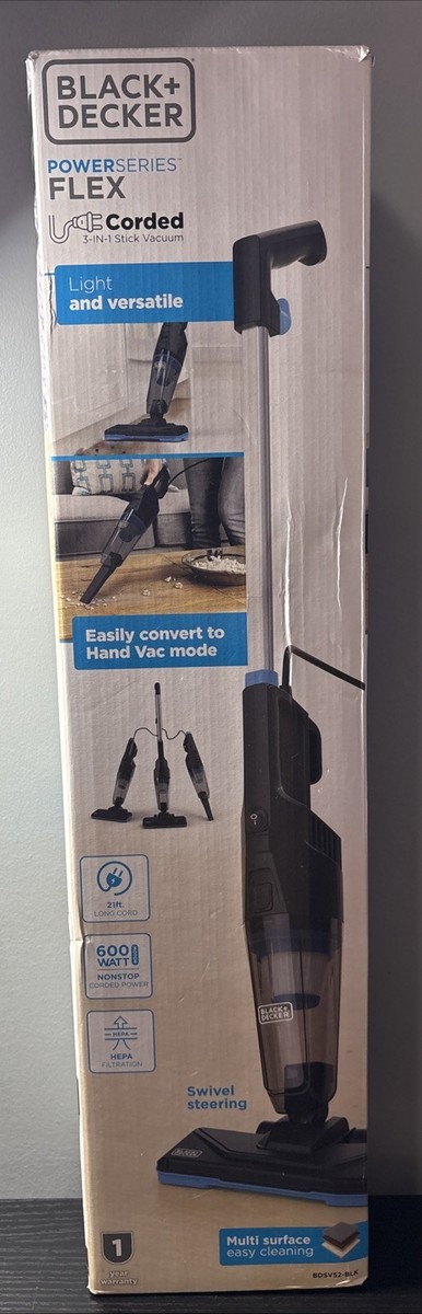 BLACK+DECKER Power Series Flex 3-in-1 Corded Stick Vacuum