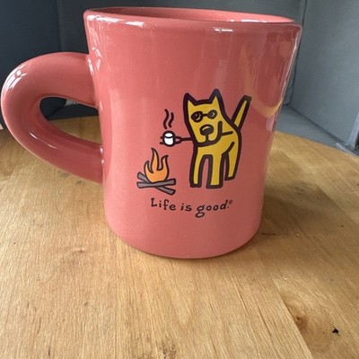 Life is good Do what you like Daisy Flower Puppy Dog Coffee Tea Cup Mug