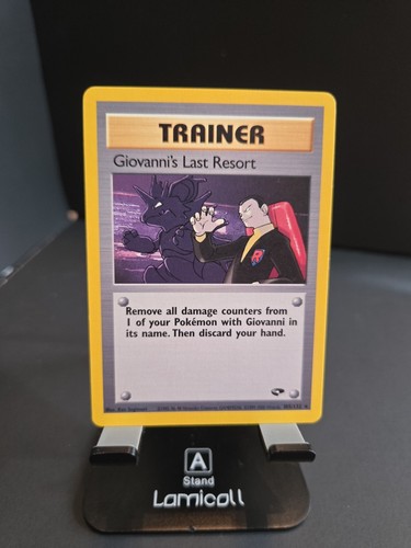 Giovanni's Last Resort 105/132 Gym Challenge Regular 90s Good Cond Pokemon Card!