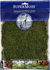SuperMoss Preserved Sheet Moss 2oz 2 Pack Green Craft Terrarium Moss