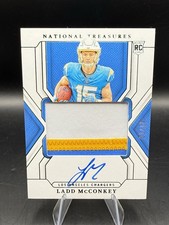 2024 Panini National Treasures Ladd McConkey Rookie Patch Auto #165 /15