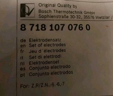 Junkers Zündelektrode Elektrodensatz 87181070760 ZWR ZSR 18-5 18-6 ZSN ZWN