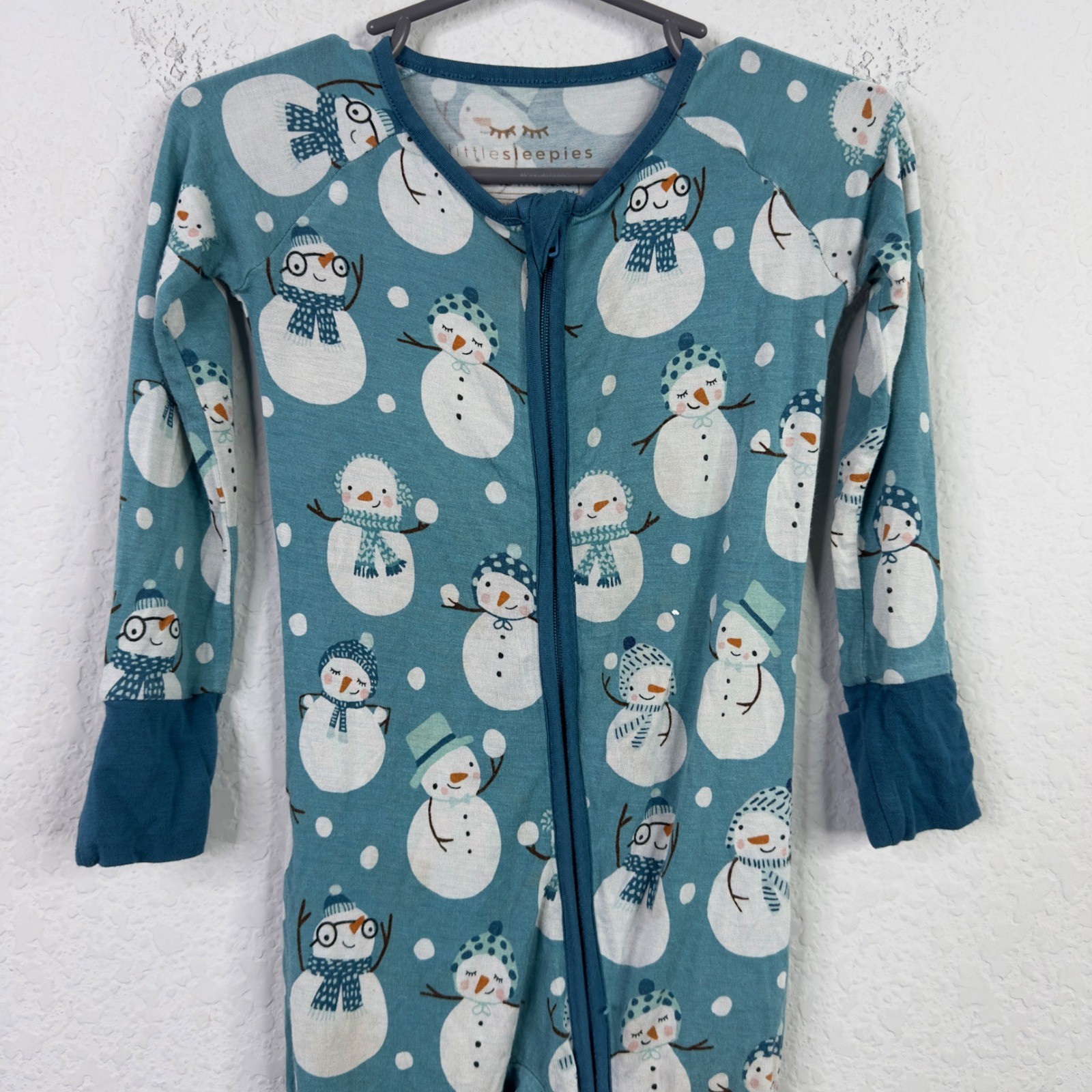 Little Sleepies 2PC Pajama Bundle 12-18M Bamboo Birthday Animal Panda Snowman