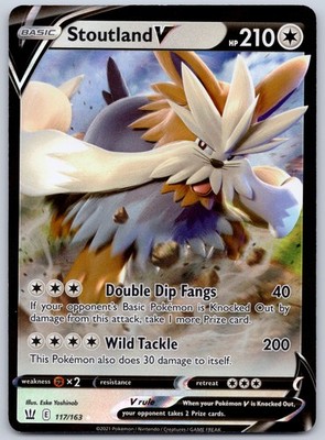 Stoutland V 117/163 (NM) - SWSH05: Battle Styles - Ultra Rare - Pokemon TCG