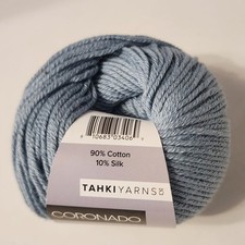 Tahki Yarns Coronado Blue 10 DK 90 Cotton/10 Silk 121 Yards Made in Italy