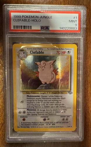 Clefable (Unlimited) graded PSA 9 for sale on eBay