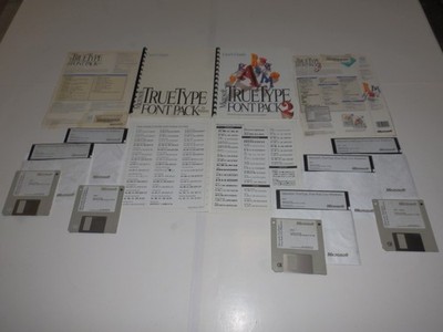 Vintage Software - Microsoft TrueType Font Packs 1 & 2 for Windows v1.00
