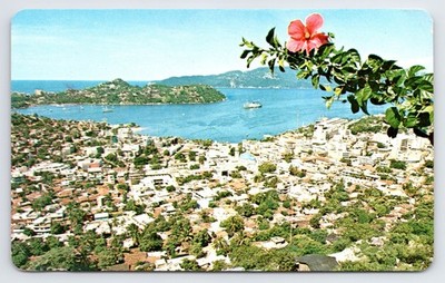 Panoramica De Acapulco, Panoramic View Of Acapulco, Mexico, Vintage Postcard