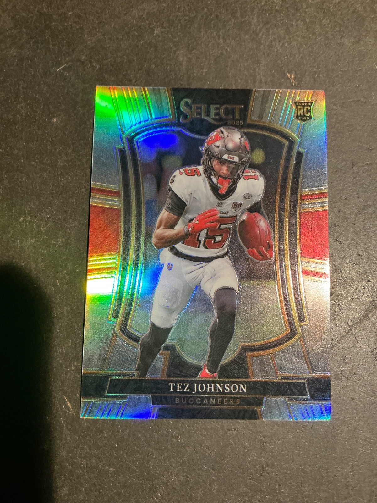2025 Select Football Premier Level Tez Johnson Silver Prizm Tampa Bay Buccaneers