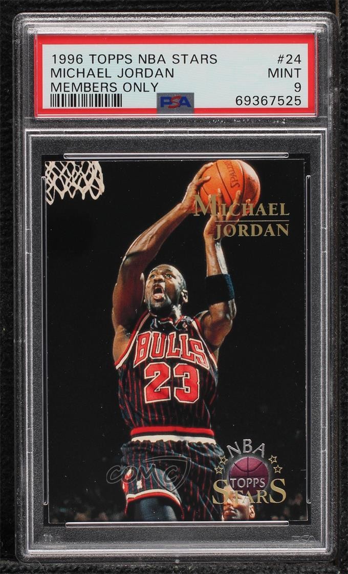 1996 Topps Stars Members Only Michael Jordan #24 PSA 9 MINT HOF 0v7n