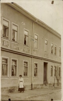 Foto Ak Greußen in Thüringen, Cafe Bilz, Wohnhaus, Anwohner - 10953655