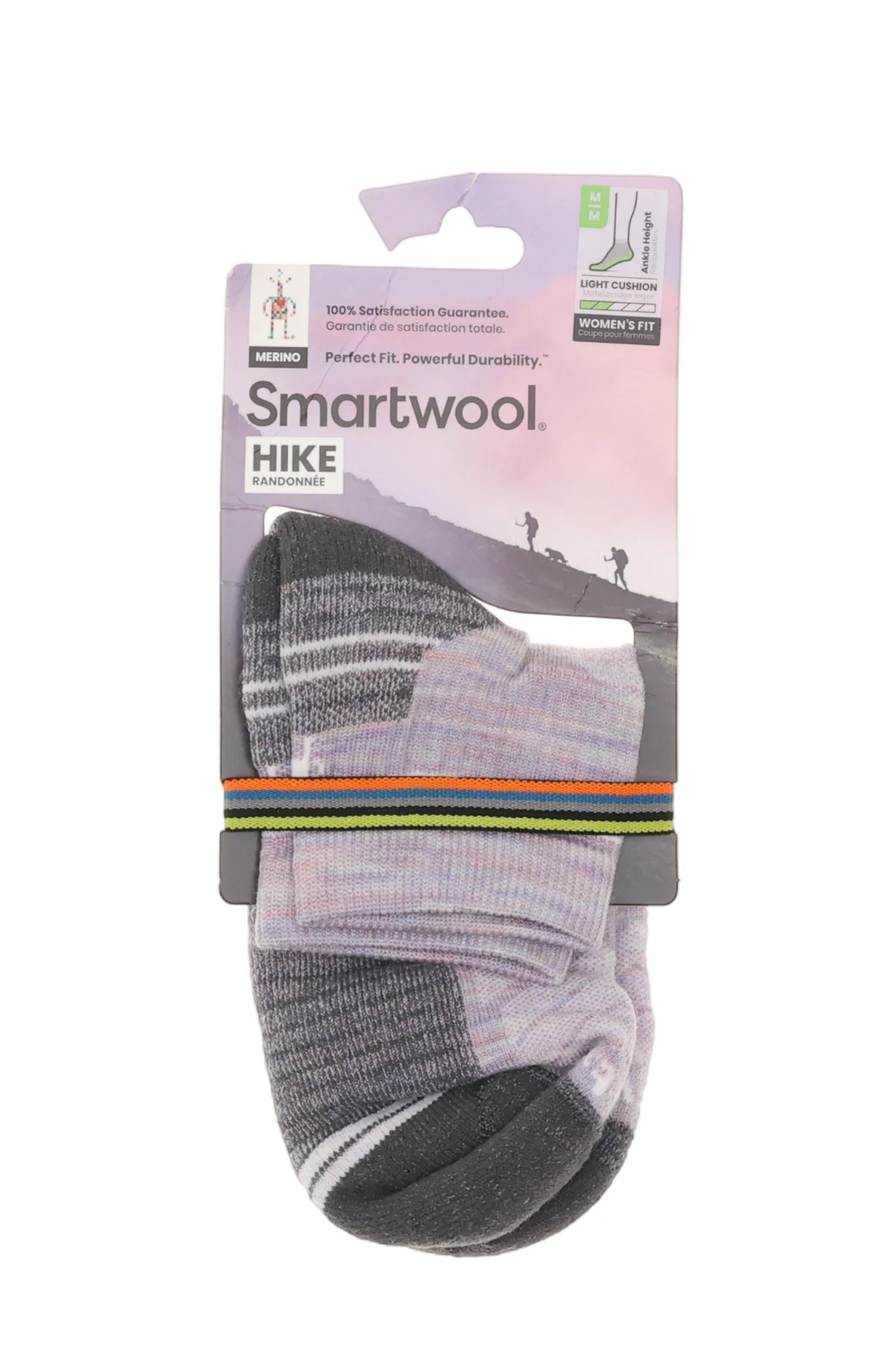 Smartwool L108532 Womens Purple Hike Light Cushion Ankle Socks Size M 7-9.5