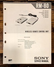 Sony RM-80 Remote Control Service Manual Original 