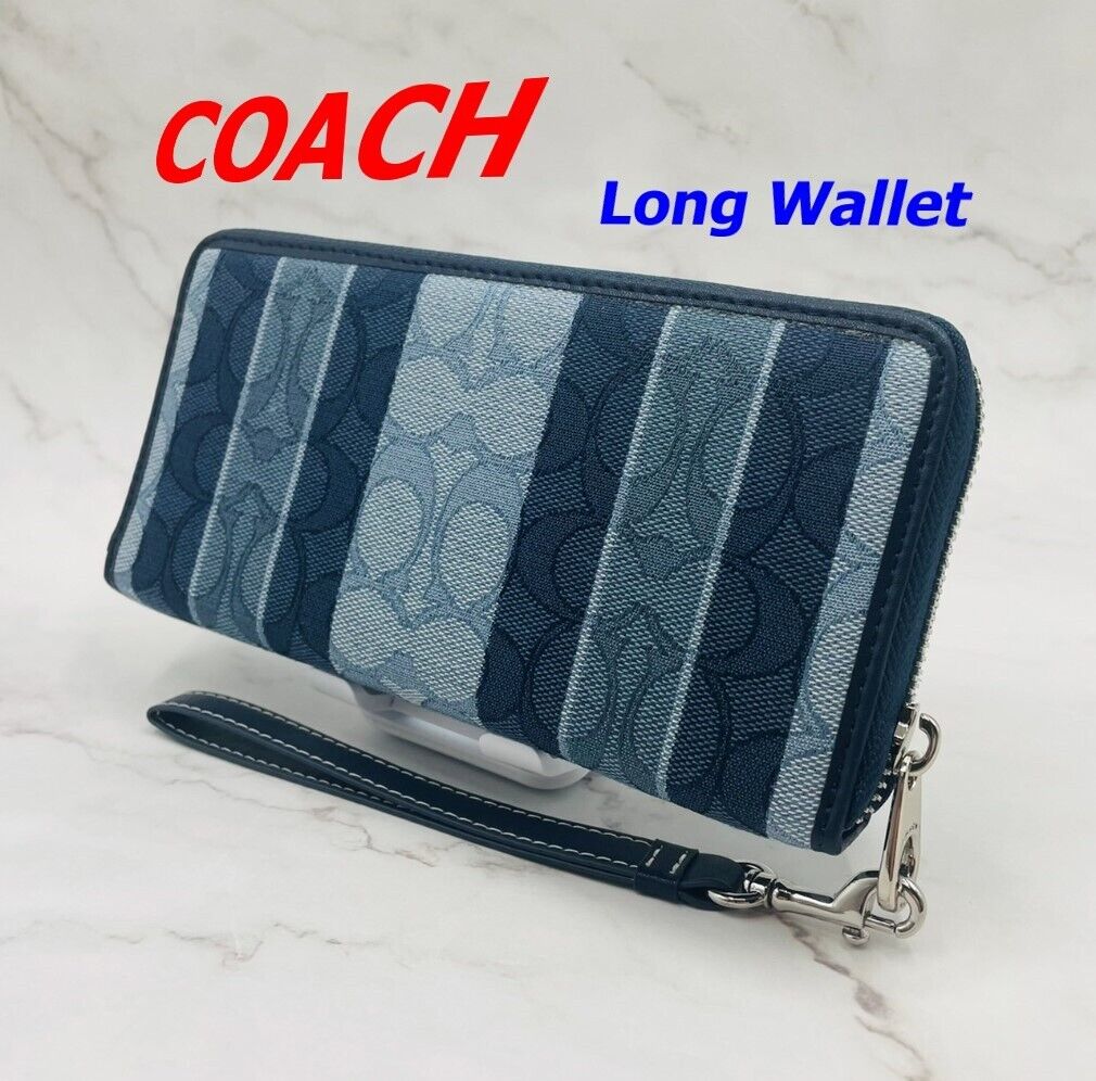 Coach C8313 Jacquard Stripe Signature Long Wallet wrapped in Coach C8313 Jacquard Stripe Signature Long Wallet wrapped in