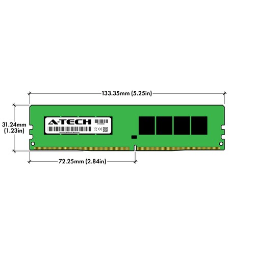 A-Tech 32GB 2x16GB DDR4 2133 MHz UDIMM PC4-17000 PC4-2133P Non-ECC RAM Memory - Picture 7 of 7