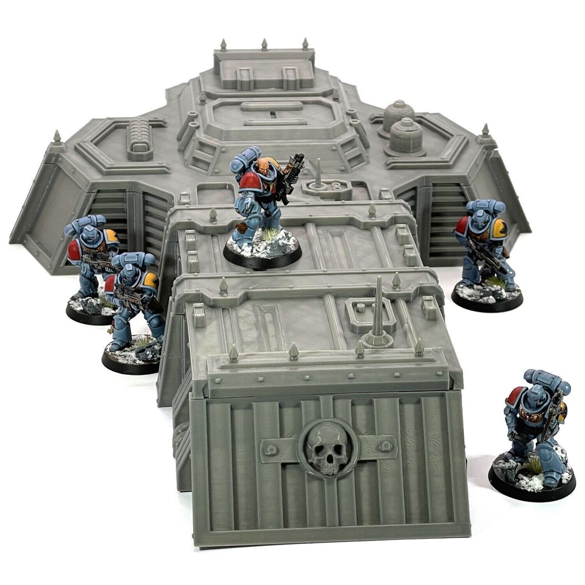 Space Marine Chapter HQ Caserma 28 Mm Terrain Grimdark Wargaming - Foto 4