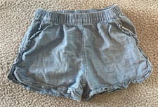 Gymboree Girls Blue Pull On Elastic Waist Cotton Shorts Size 10 Pockets