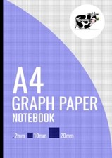 A4 Graph Paper 100 Pages 2mm Squares Metric Quad Ruled Composition Notebook G...