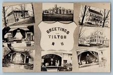 Tilton New Hampshire Postcard Greetings Multiview Exterior View 1910 RPPC Photo