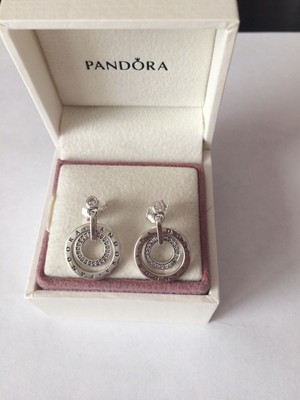 Pandora Circle Drop Earrings 296296CZ (ALE S925) | eBay