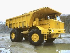 Cars volvo model bm kockum 442b quarry construction semi Desk Mat Stitched