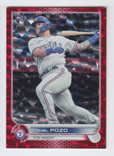 2022 TOPPS BASEBALL YOHEL POZO RC /199 RED FOILBOARD ROOKIE PARALLEL #649 Ranger
