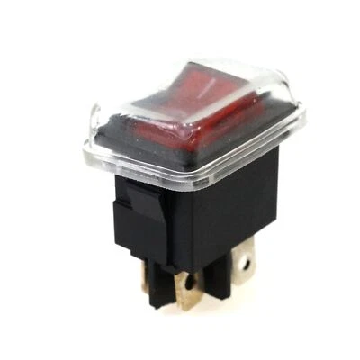 KEIN MARKENARTIKEL ✅Wippschalter Ein/Aus 4polig mit Wasserdichter Schutzkappe 3A 230V Beleuchtet