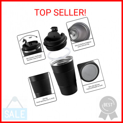 YINBAOGE Insulated Travel Coffee Mug Spill Proof Leak Proof Pobtable To Go  Campi