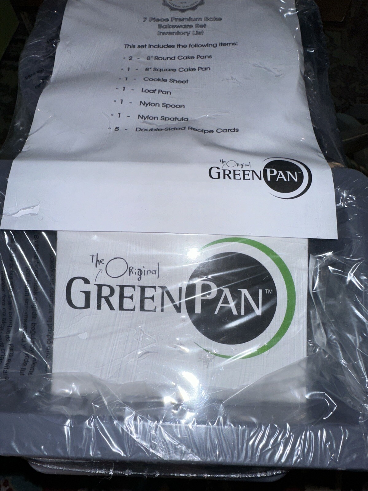 The Original Green Pan 7 Piece Bakeware Set￼ Brand New