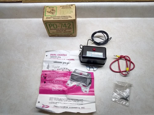 VTG NOS 1968 Progressive Dynamics # PD-742, Dual Battery Kit, RV/Towing, USA!!