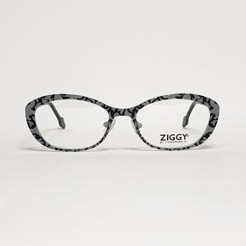 Ziggy 1495 Women's Unique Oval Glasses in Gray / Black Pattern | Size: 51mm - Picture 1 of 5