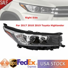 Right Side Headlight w/ LED DRL Projector For 2017 2018 2019 Toyota Highlander