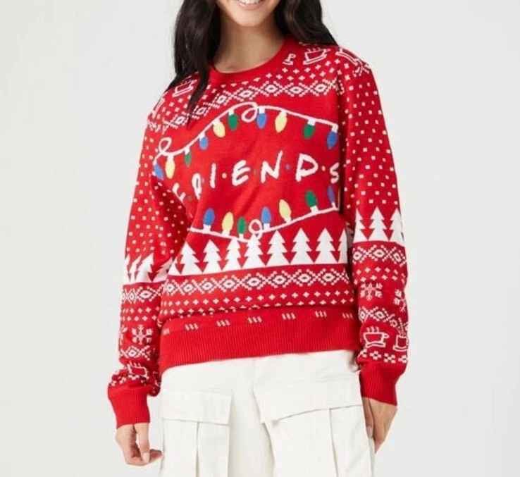 NWT Friends Tv Show Red Ugly Christmas Sweater Size S