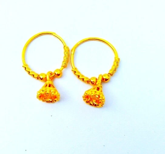 Gold Hoop earrings with Weight and Price || Latest Gold Hoop Earrings  Designs || - YouTube | Simple gold earrings, Kids gold jewelry, Gold  bracelet for girl