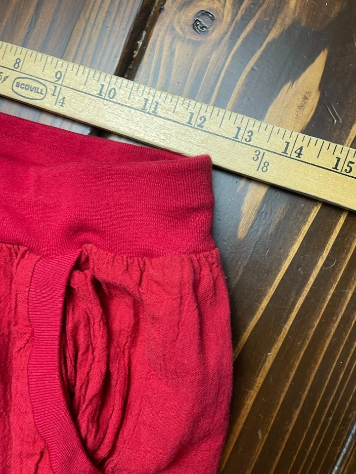 Calça Haband, Feminina Tamanho 14 Pequena, Vermelha, Puxada, Reta - Imagem 3 de 4