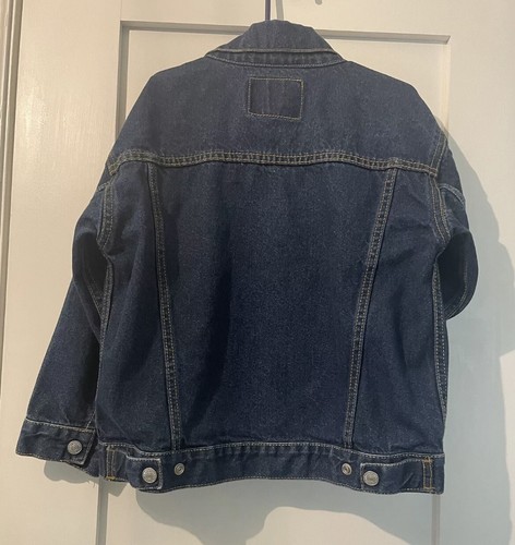 Levi's Youth Denim Jean Jacket Dark Wash Medium 5-6 Yrs Size: 6 EUC! - Picture 9 of 9