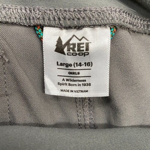 REI Hiking Pants Girls Large 14-16 Mountainmaker Tights Gray Outdoors Stretchy - Picture 8 of 14