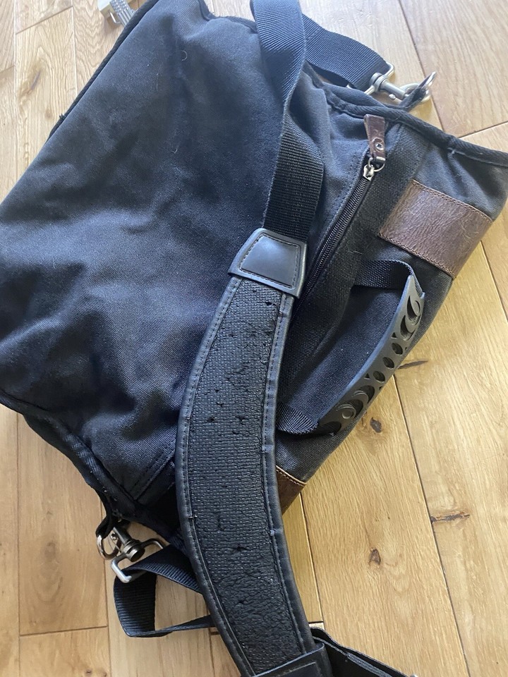 Ecosusi Messenger Bag Laptop Leather Canvas, Shoulder Strap,Travel