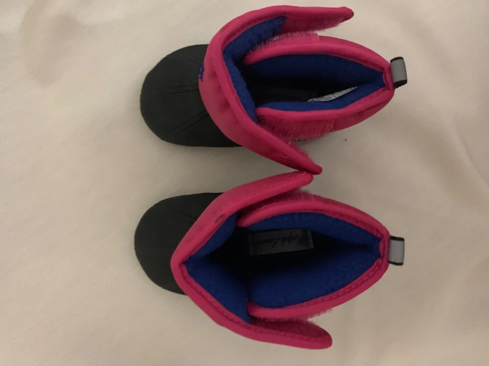 Ralph Lauren Active Rosa Nylon Albirta EZ Botas Bebé Talla 3 NUEVAS EN CAJA  Foto 3 de 4