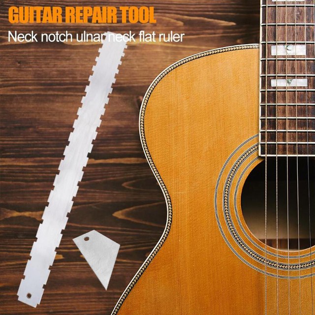 Guitar Neck Notched Straight Edge Luthier Fingerboard Edge Ruler Fret